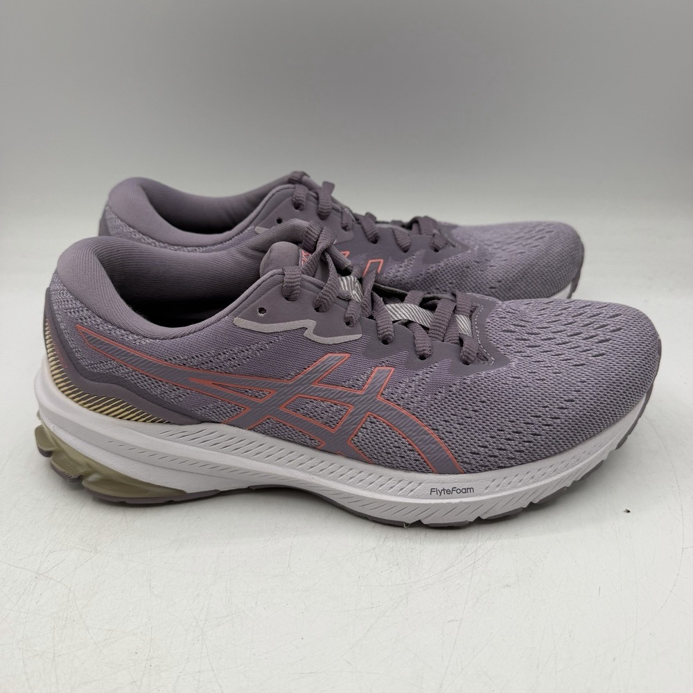 ASICS GT-1000 11 Running Shoes Womens Sz 8.5 Dusk Violet White Sneakers 1012B197